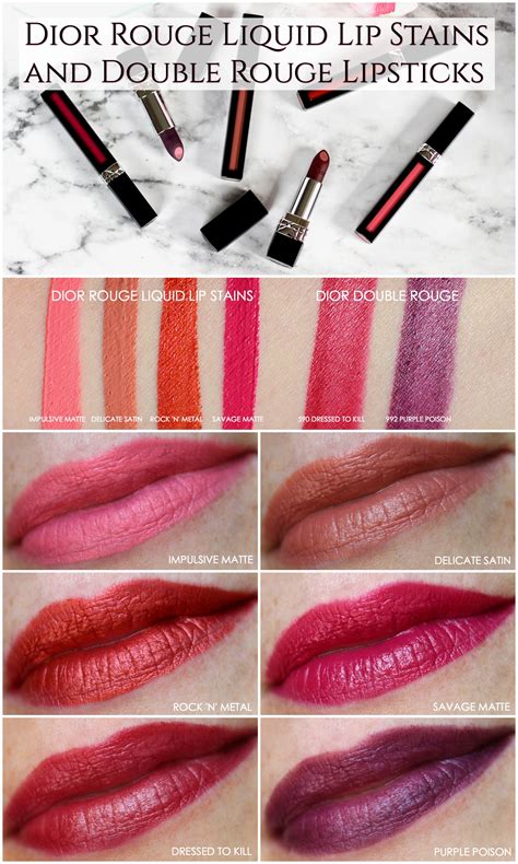 dior double rouge lipstick swatches